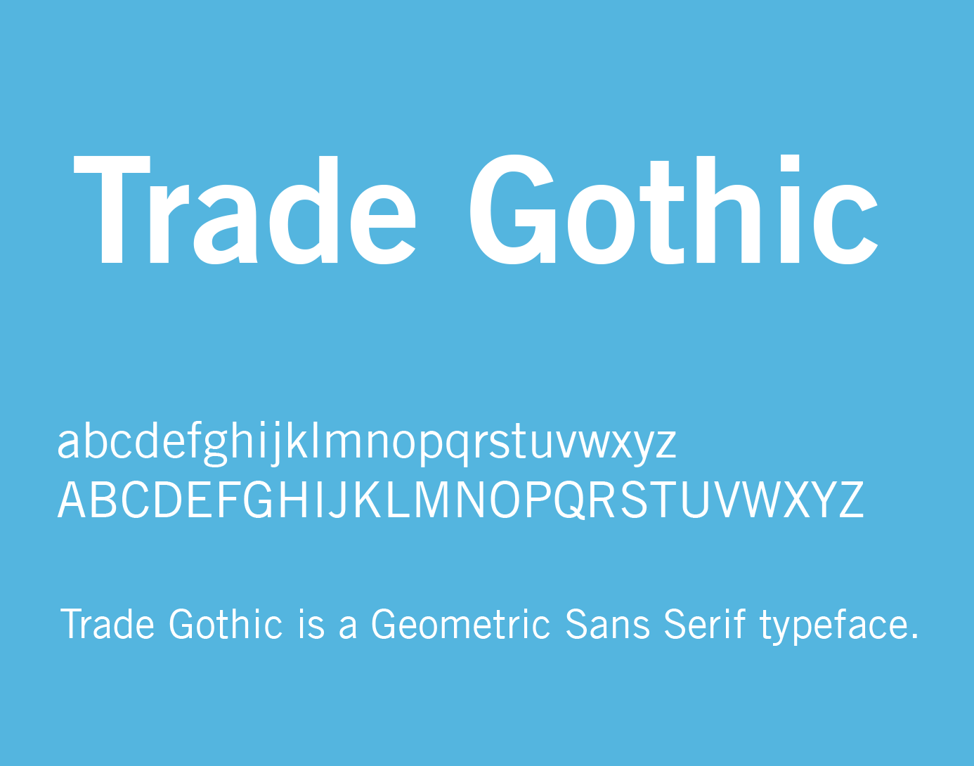 Trade Gothic Font Family Free Download